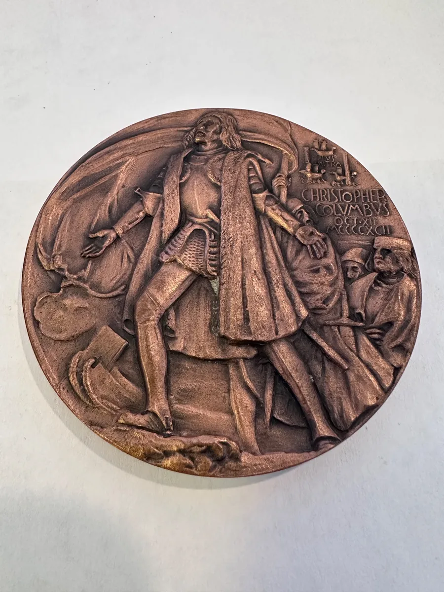 Augustus Saint-Gaudens World's Columbian Exposition Bronze Commemrative Medal - Original Box + Leaflet 2