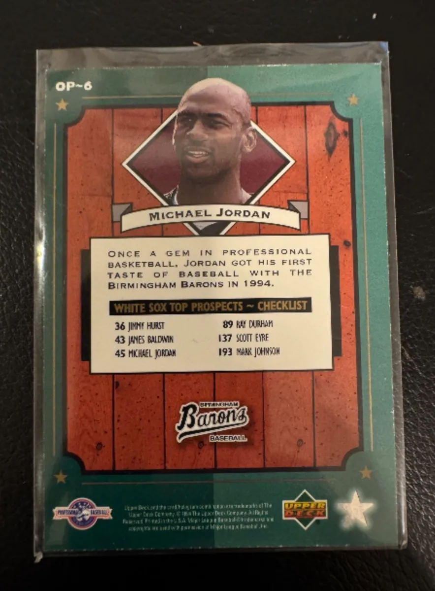Michael Jordan Organizational ProFiles Baseball Card 2