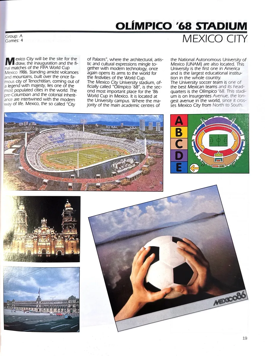Officall FIFA World Cup 1986 Program 3