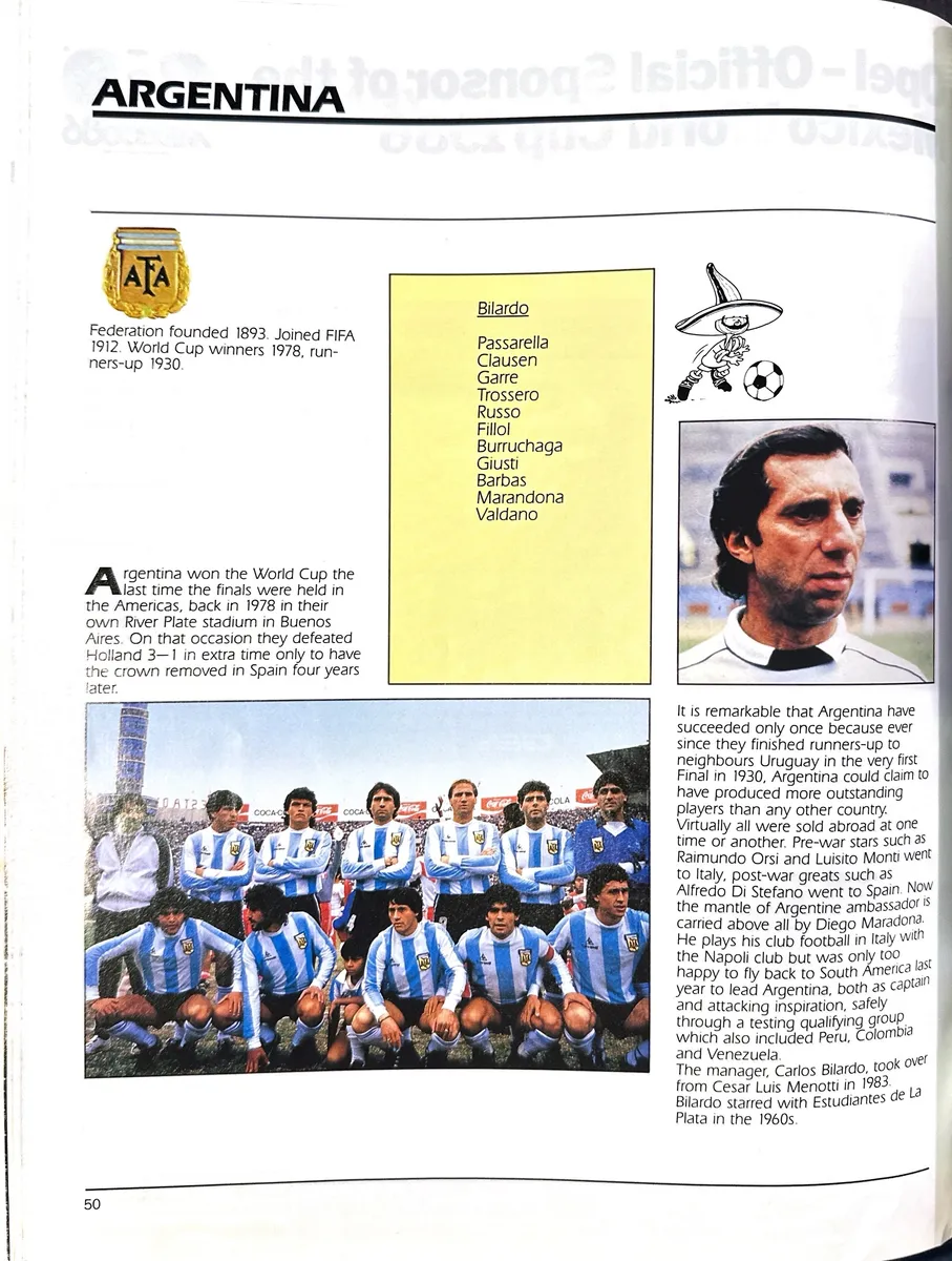 Officall FIFA World Cup 1986 Program 5
