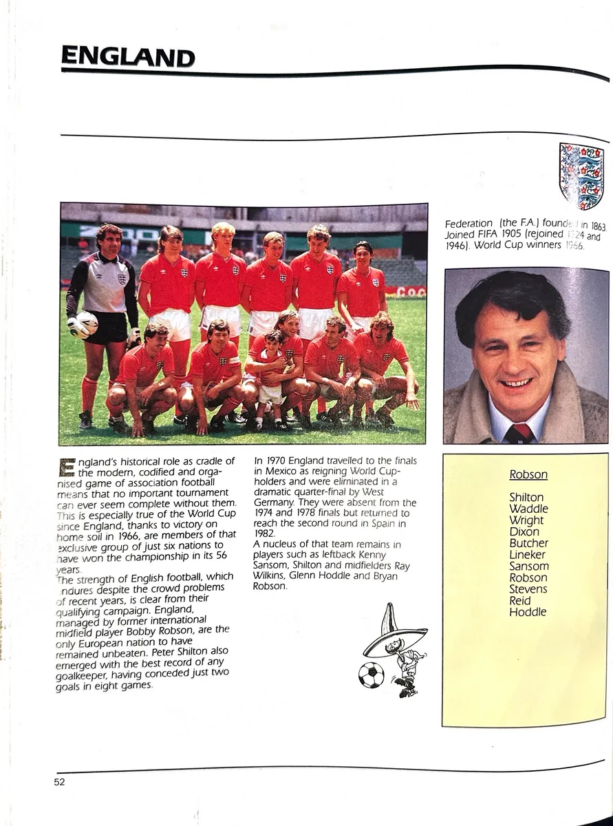 Officall FIFA World Cup 1986 Program 6