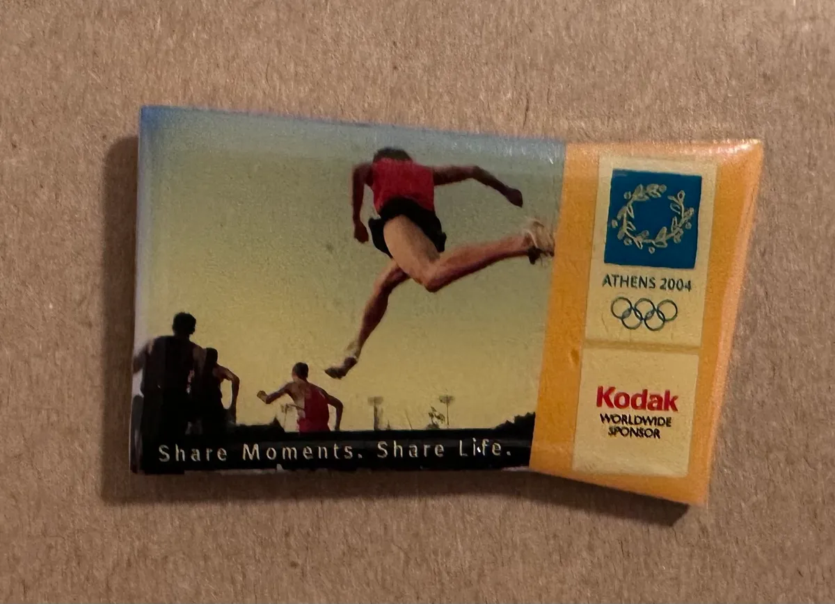 Athens 2004 Olympics Kodak Worldwide Sponsor Pin – Share Moments Share Life