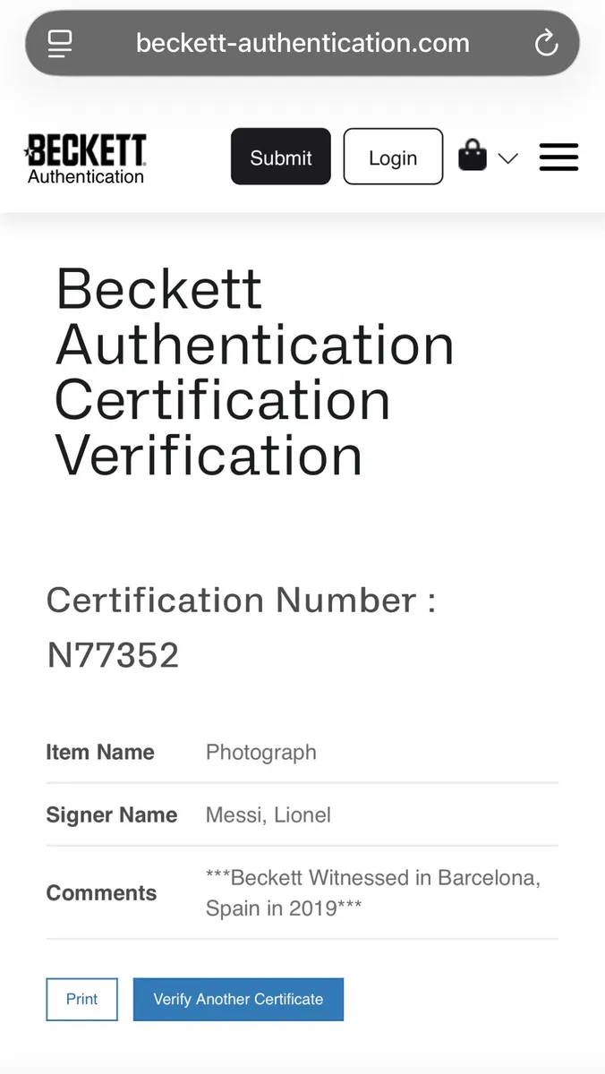 Lionel Messi Signed Photo - FC Barcelona Action Shot – Beckett Witnessed 2019 (BAS Cert N77352) 7