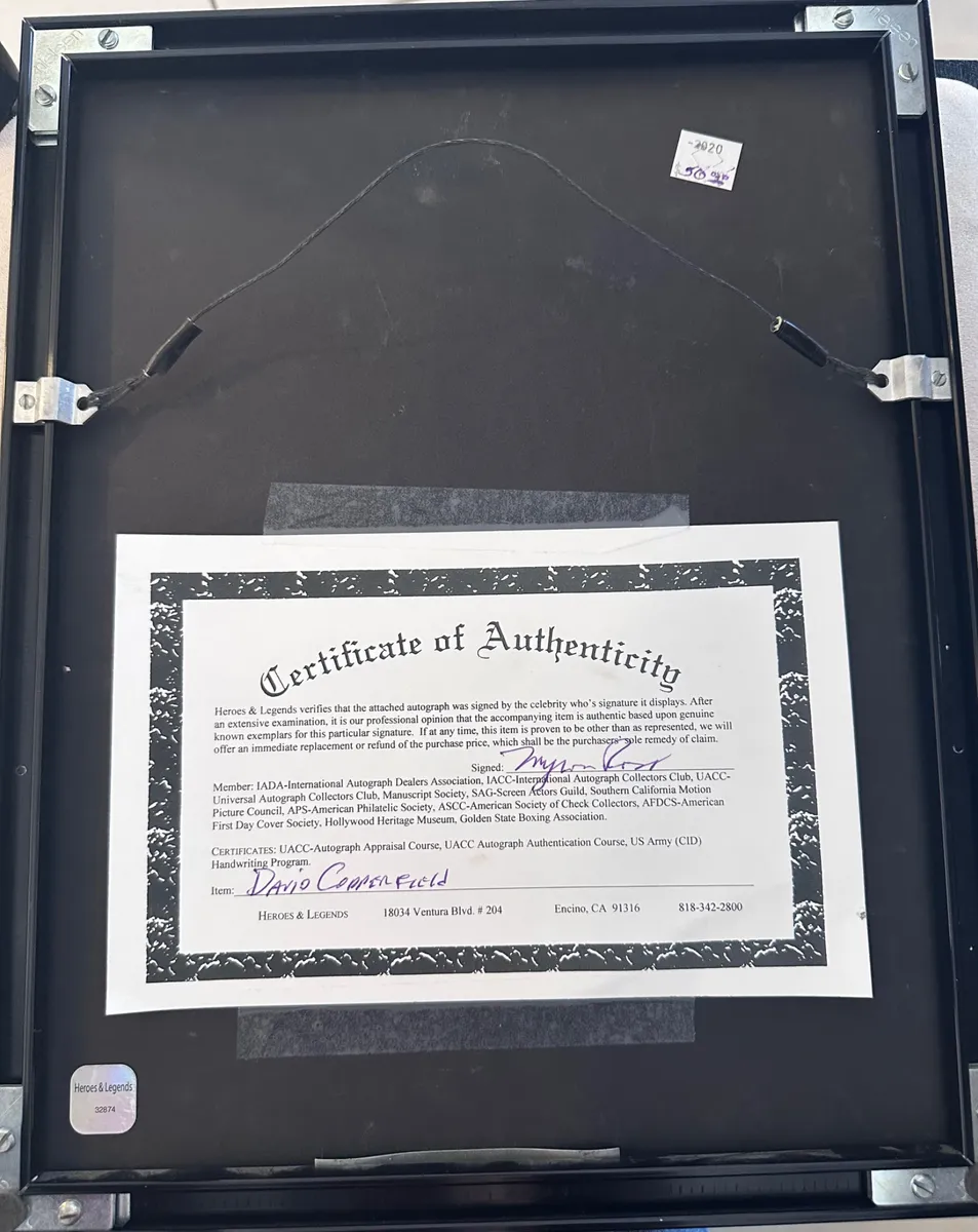 David Copperfield Signed Photo – Framed Autographed Portrait – Heroes & Legends COA 2