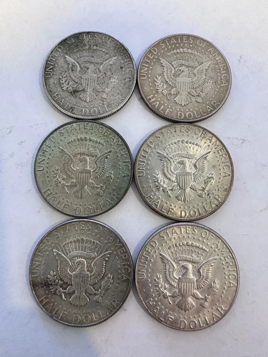 6x 40% Silver Kennedy Half Dollars (1966–1968) – Silver Lot 2