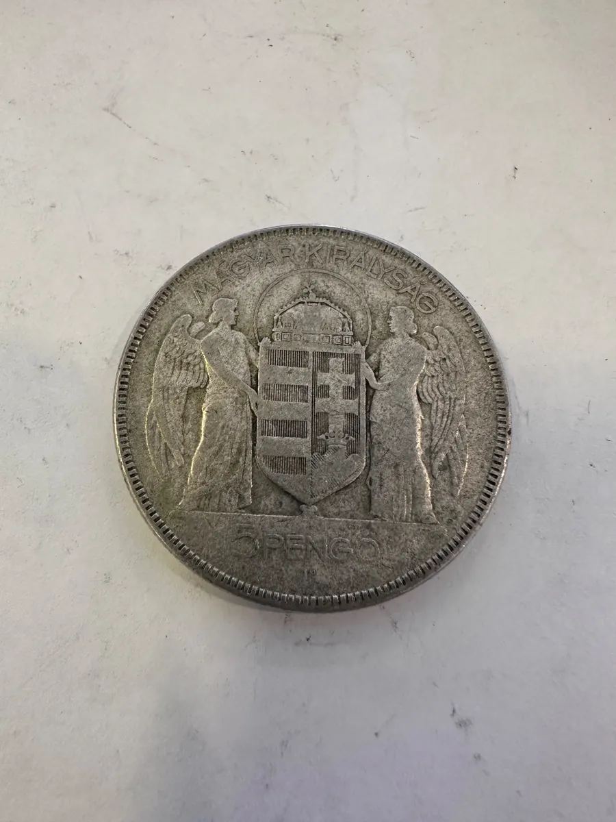 1930 Hungary 5 Pengő Silver Coin (Miklós Horthy Commemorative) 2