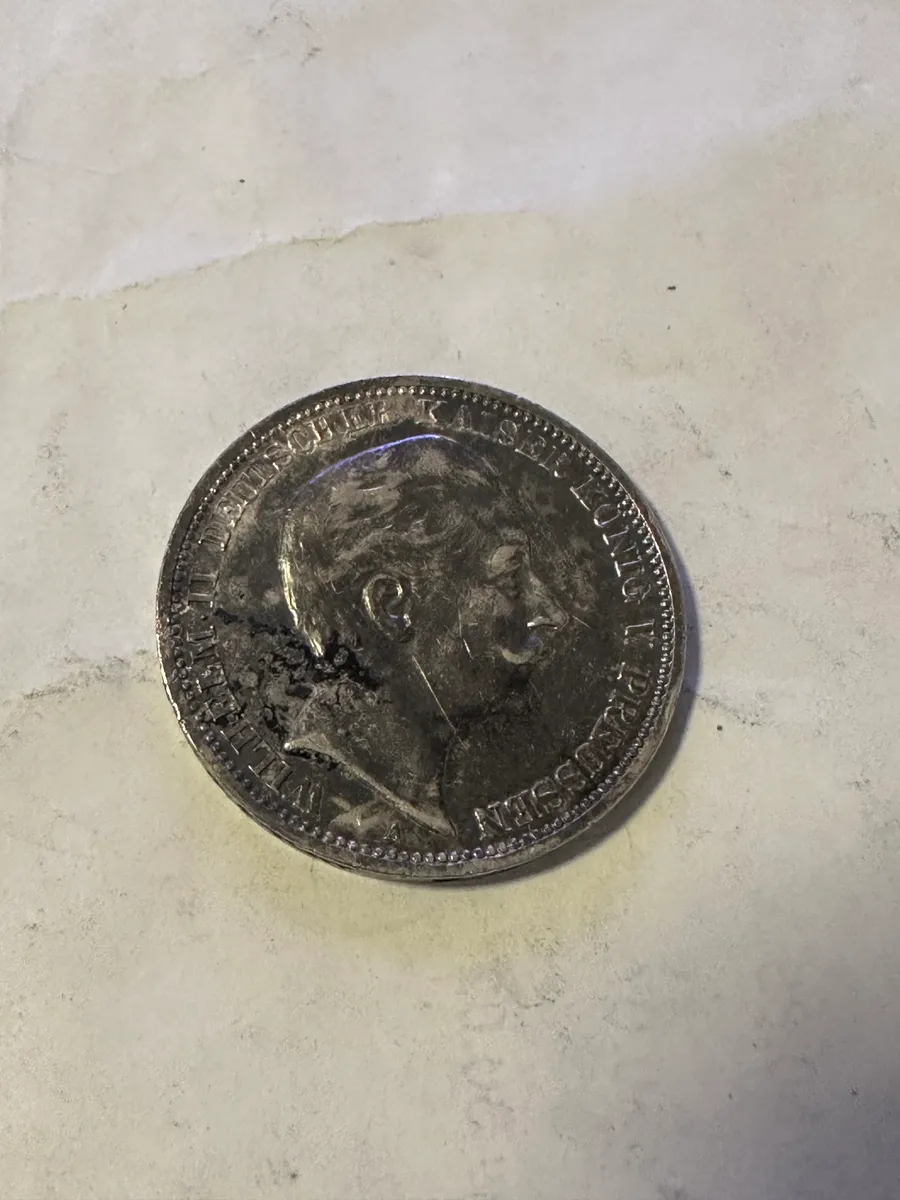 German Empire 3 Mark Silver Coin Wilhelm II 16.52g .900 Silver Deutsches Reich Eagle