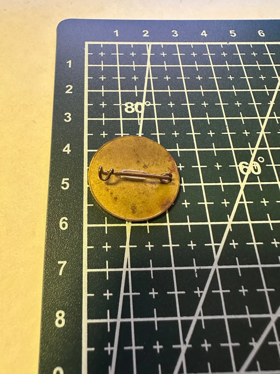 Swiss 5 Francs Coin Style Lapel Pin - Helvetia Gold Tone 2