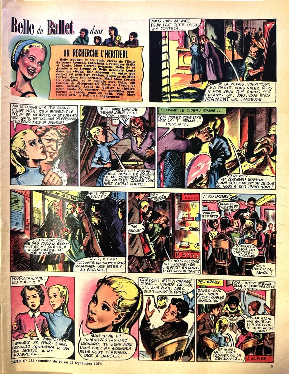 Vintage 1957 French Girls Magazine LINE No.132 – Complete Issue – Comics, Fashion & Illustration 2