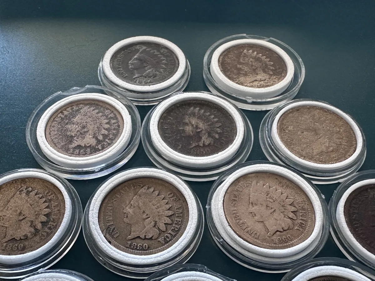 Lot of 12 Early Indian Head Pennies (1859-1864) — Verified Heavy Copper-Nickel Civil War Cents 4