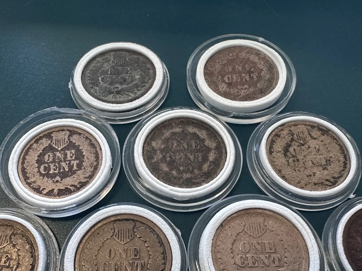 Lot of 12 Early Indian Head Pennies (1859-1864) — Verified Heavy Copper-Nickel Civil War Cents 7