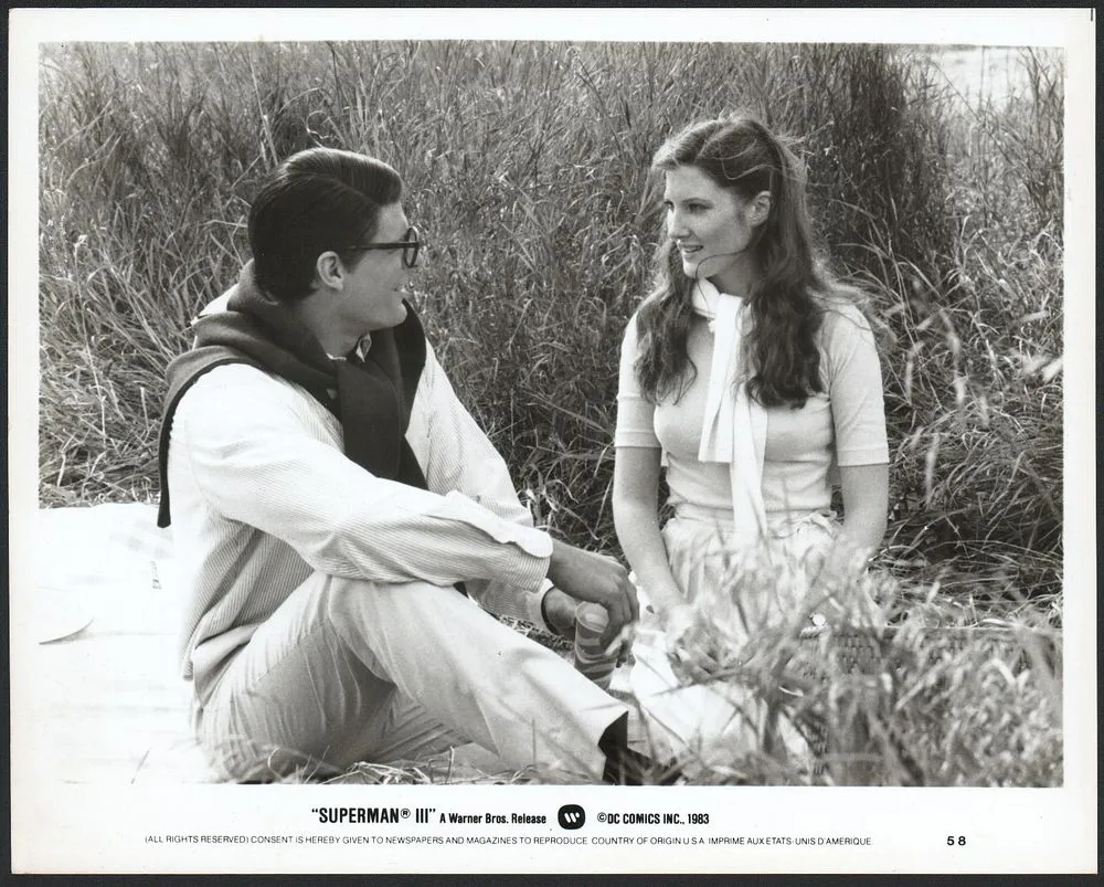 Vintage 1983 "Superman III" Original Press Photo – Christopher Reeve & Annette O'Toole