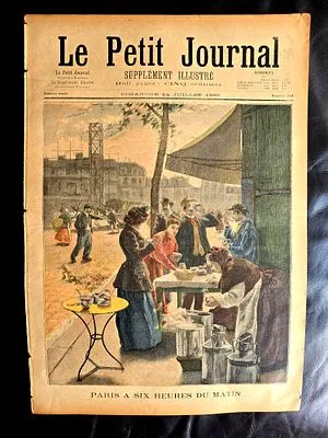 Le Petit Journal Supplément Illustré Newspaper - Paris à Six Heures du Matin (1895)