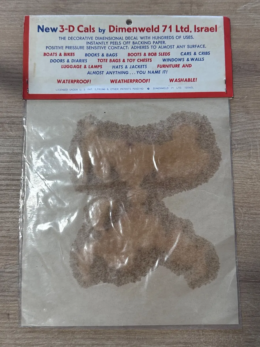 Vintage Israeli Disney 3-D-CALS Large Stickers by Dimenweld 71 - Set of 4 Sealed Packs 5