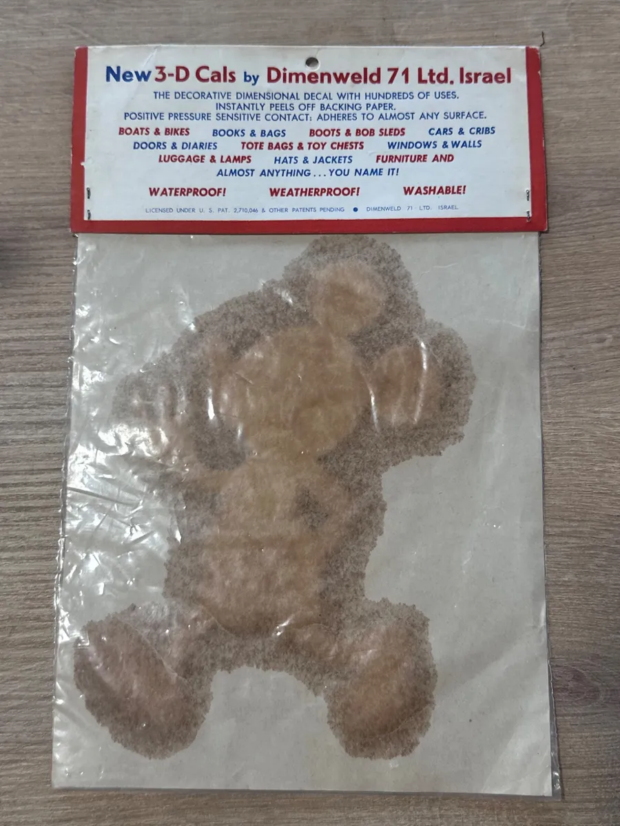 Vintage Israeli Disney 3-D-CALS Large Stickers by Dimenweld 71 - Set of 4 Sealed Packs 9