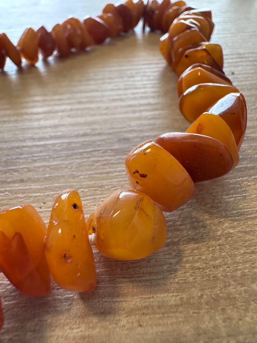 Vintage Baltic Amber Bead Necklace (90g) 5