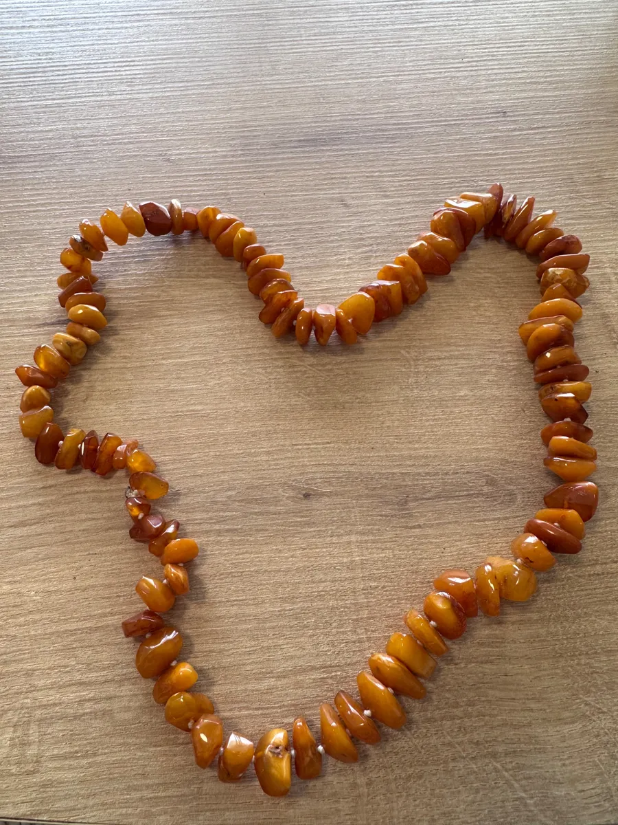 Vintage Baltic Amber Bead Necklace (90g)