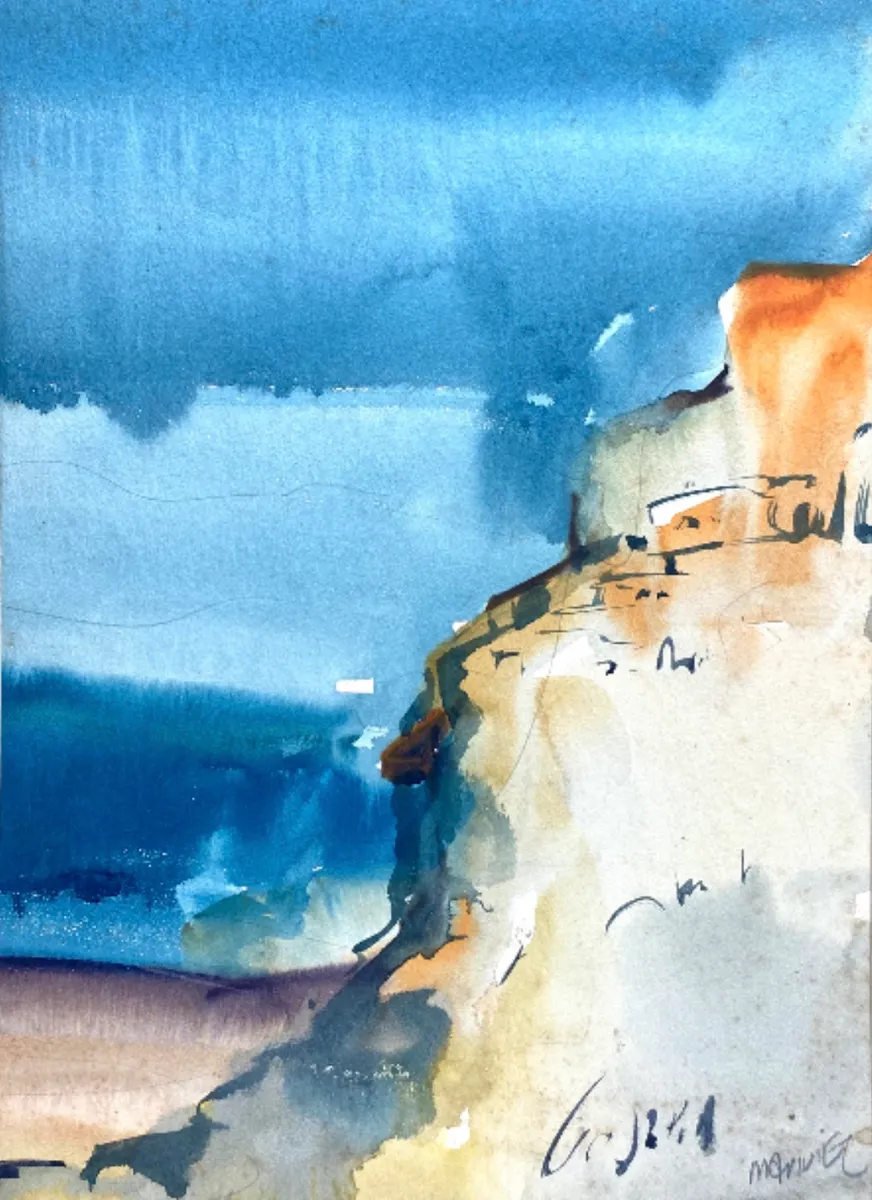 Mordechai Avniel Watercolor Landscape Painting 2