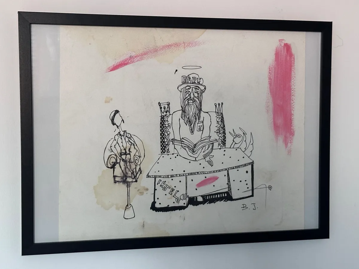 Bazooka Joe (Adi Mendel) Original Signed Ink & Mixed Media Sketch on Paper, 30x40cm 3