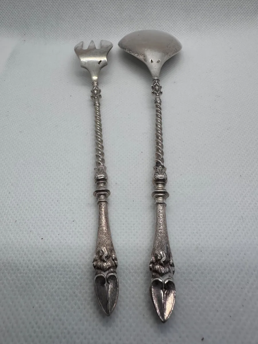 Dutch 835 Silver Salad Antipasto Serving Set 2