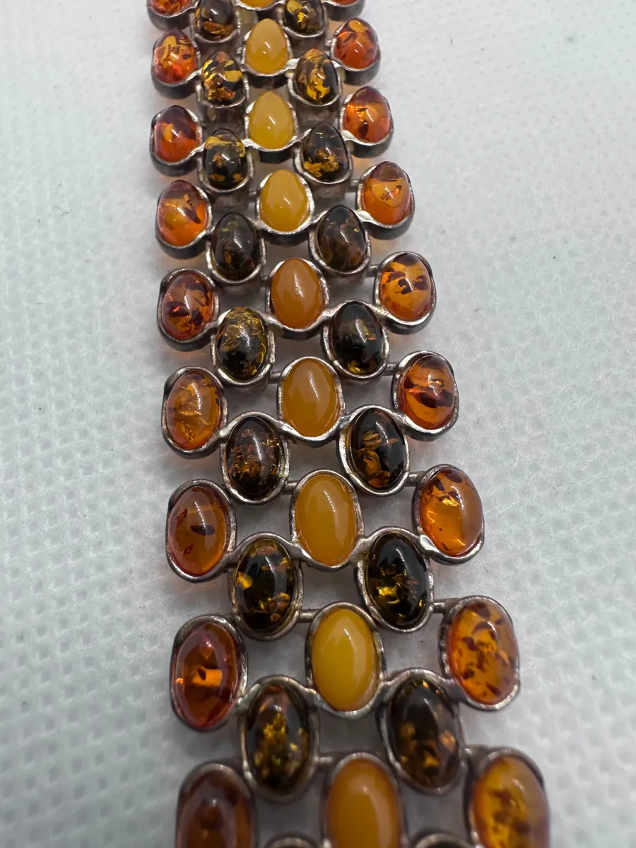 Amber and Silver Bracelet 3
