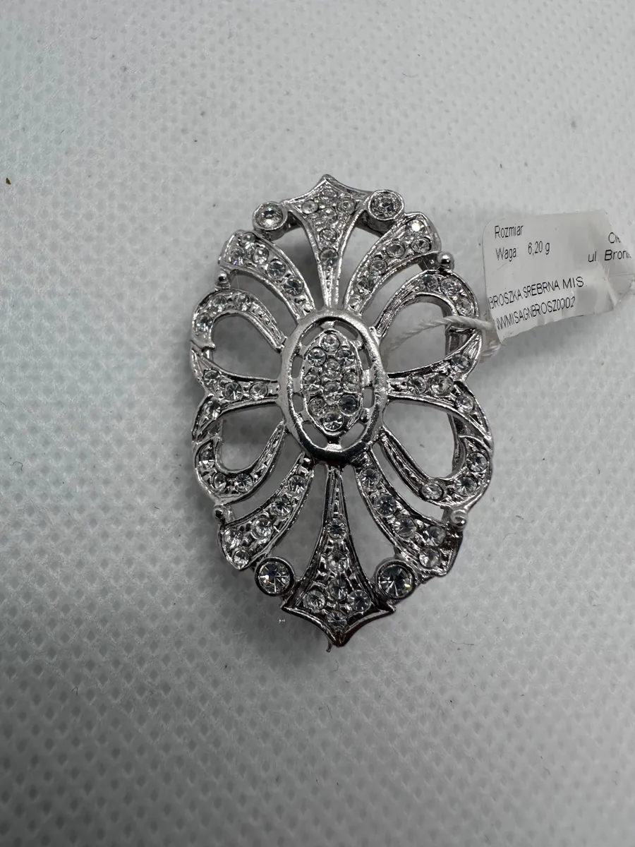 Sterling Silver Art Deco-Style Brooch - New Old Stock