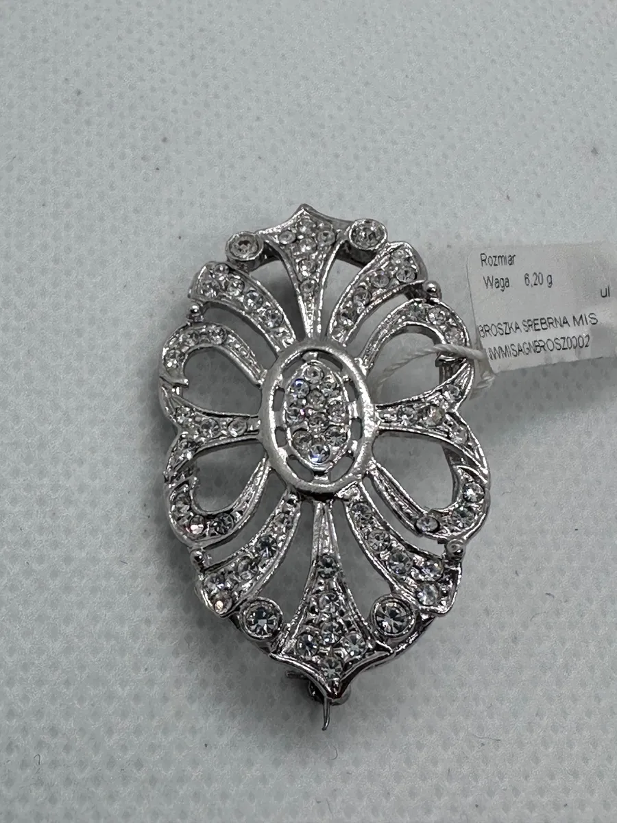 Sterling Silver Art Deco-Style Brooch - New Old Stock 3