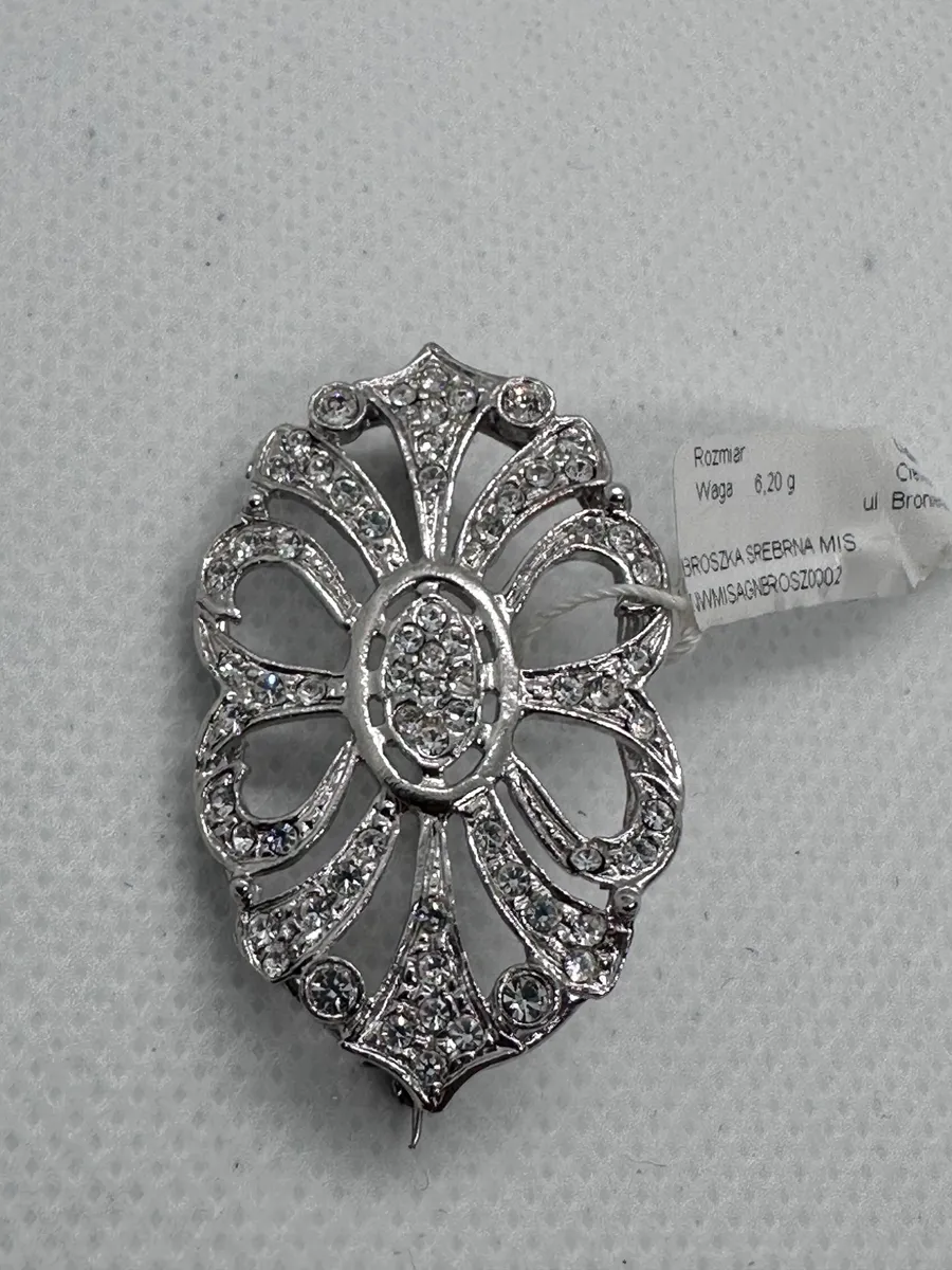Sterling Silver Art Deco-Style Brooch - New Old Stock 2