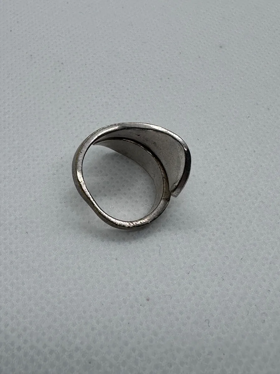 Sterling Silver Wrap Ring with Dandelion Design - US size 6 4