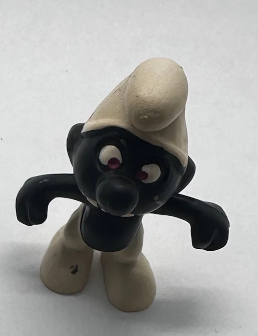 Vintage Schleich Angry Black Smurf 20007 - Peyo W. Germany PVC Figure 5