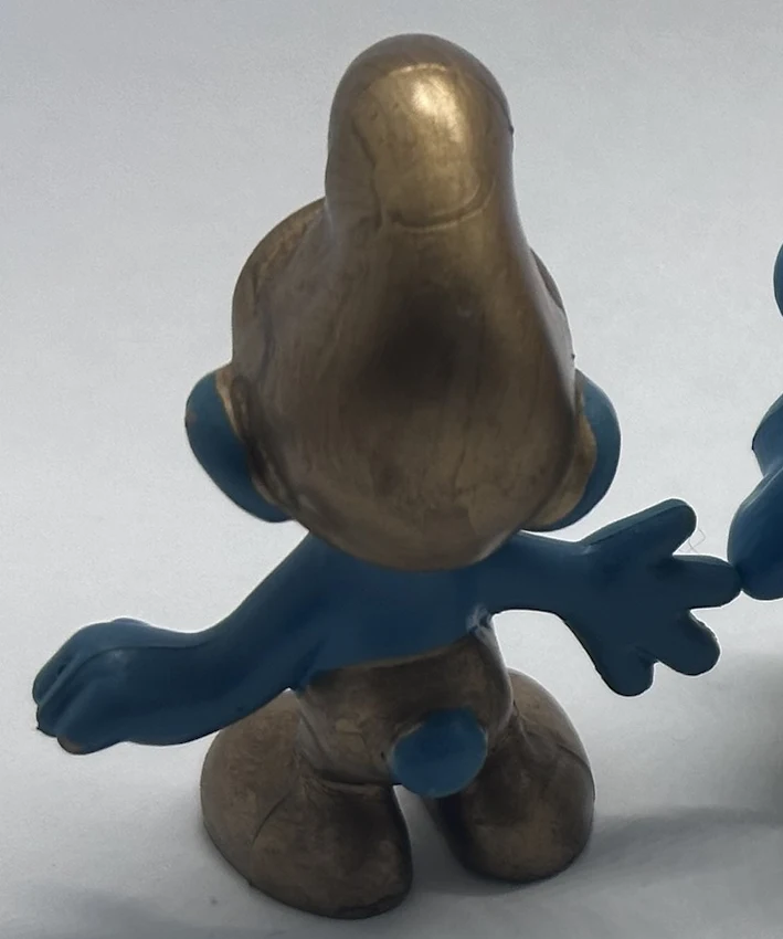 Vintage Schleich Gold Smurf 20005 - Golden Hat and Trousers - Peyo W. Germany 2